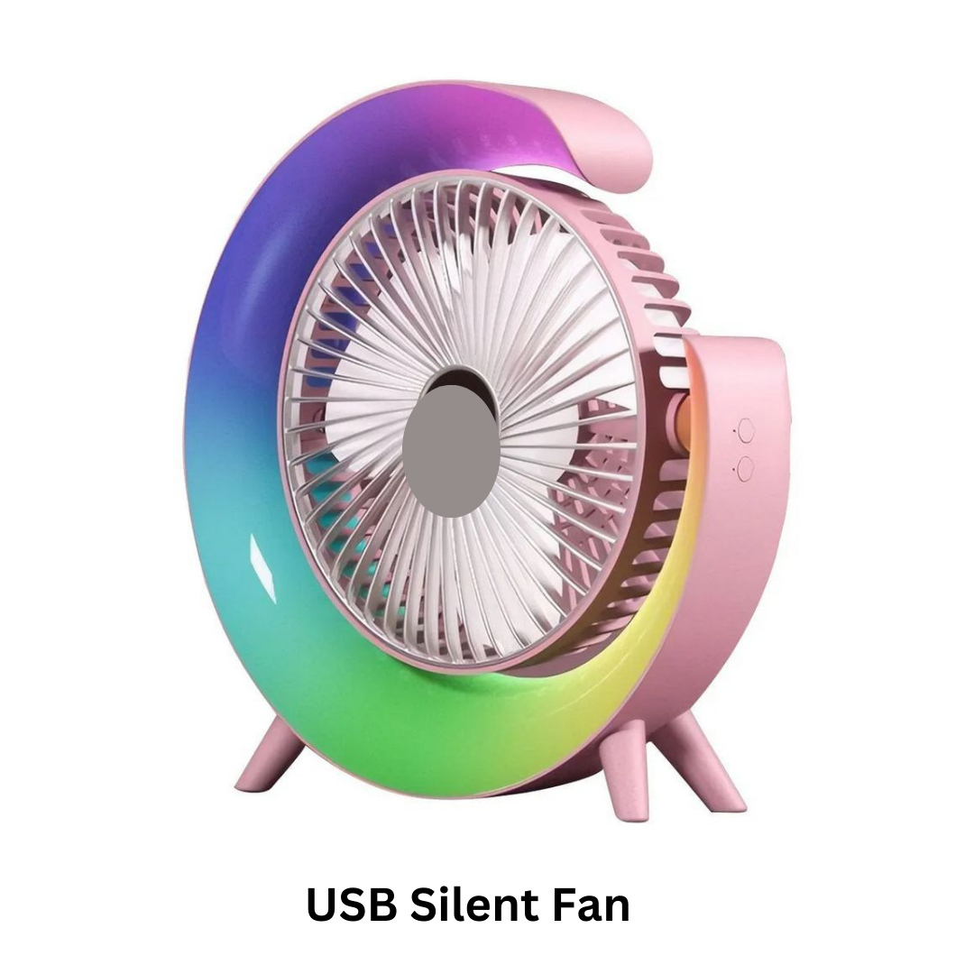 Light Charging Fan Desktop Silent Mini Electric Fan Portable Fan USB