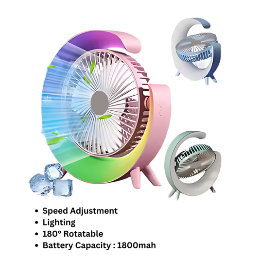 Light Charging Fan Desktop Silent Mini Electric Fan Portable Fan USB