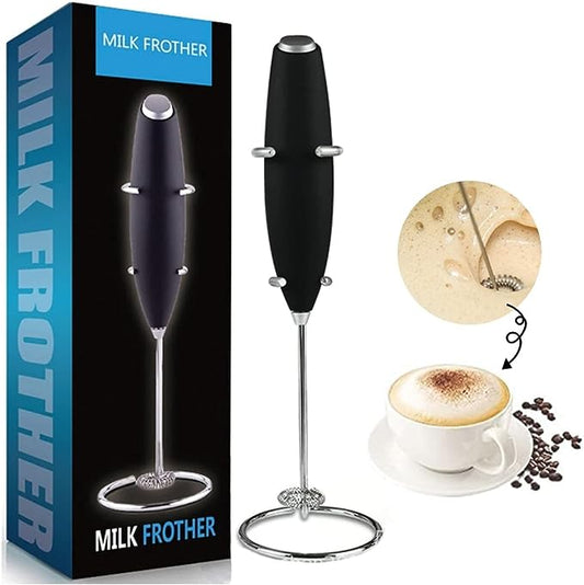 Milk Frother with Stand, Coffee