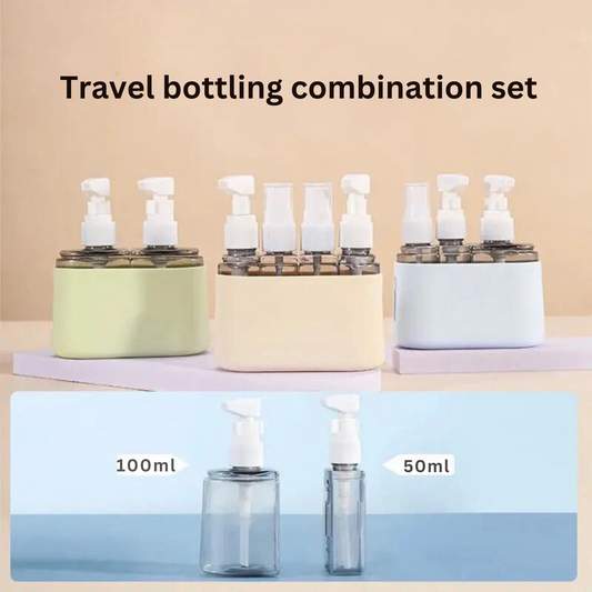 4-in-1 Travel Dispenser Bottles - Leak-Proof, Refillable, Portable