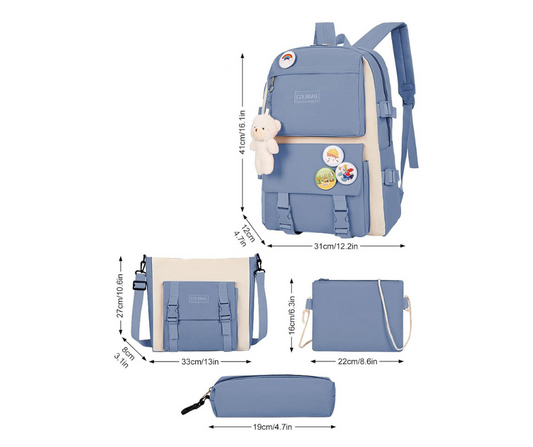 4 Pcs Backpacks Set - WonderDeals